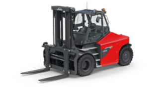 Os empilhadores contrapesados com propulsão elétrica E100 – E180 da Linde Material Handling.