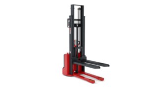 Os perfis estreitos dos mastros dos stackers da Linde proporcionam uma visibilidade particularmente boa. Os perfis estreitos dos mastros dos stackers da Linde proporcionam uma visibilidade particularmente boa.