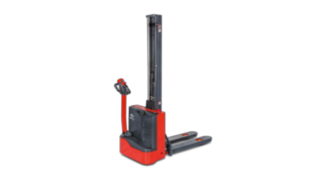 O monomastro do stacker MM10 da Linde melhora a visibilidade do suporte de carga e da carga. O monomastro do stacker MM10 da Linde melhora a visibilidade do suporte de carga e da carga.