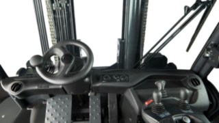 Visibilidade para o exterior a partir da cabina do condutor. 