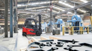 Os E30 da Linde Material Handling em operação na indústria do arame