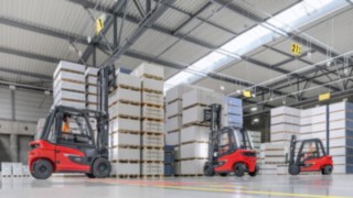 Capacidade otimizada da frota com o connect:charger da Linde Material Handling.