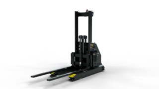 O I-MATIC AS da Linde MH é um stacker com braços de suporte automatizado.