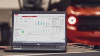 Computador portátil com interface do utilizador do Linde Warehouse Manager