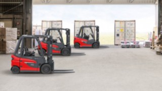 Equipamentos da nova plataforma de empilhadeiras contrabalançadas da Linde Material Handling