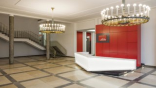 Hall de entrada da Linde Material Handling em Aschaffenburg