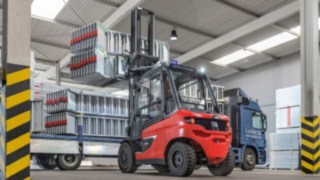 O Linde X50 está a ser testado na Layher desde outubro de 2022 de uma ponta à outra.