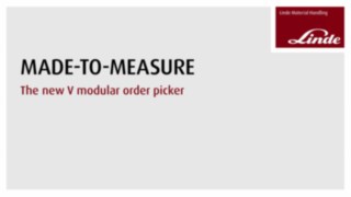 O dispositivo de picking para estantes altas V modular da Linde pode ser idealmente concebido para os requisitos de utilização, graças a uma variedade de variantes e opções de equipamento. Vídeo sobre as vantagens e funções do dispositivo de picking para estantes altas V modular da Linde.